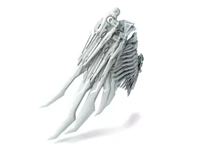 Rigged Mechanical Wings 3D Model 3D model