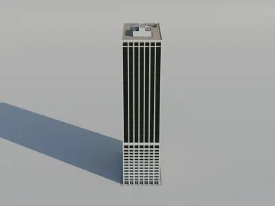 NYC 55 Water Street Low-poly 3D model