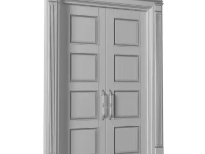 Interior sliding doors in Art Deco style 3D model purchase