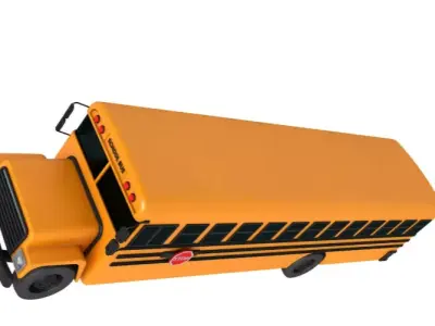 Old School Bus 3D model