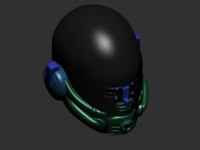 helmet high poly sculpt 3d printable ver 7 3D model 3D model 133