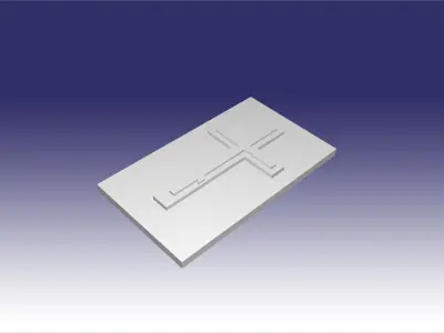 headstone cross on coverplate 3D model