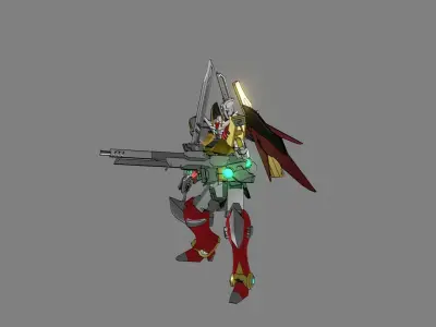 Attacker Gundam B 16 3D model