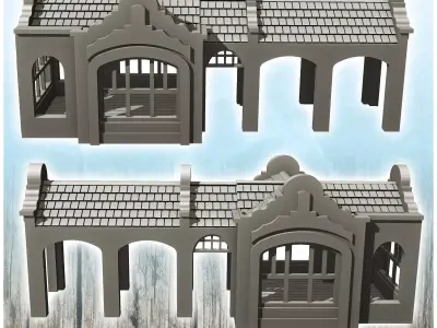 El Paso western train station 10 - Cowboy USA America ACW Americ 3D print model