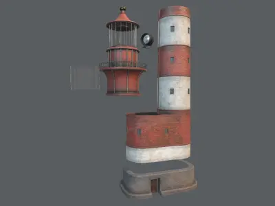 Lighthouse PBR Low-poly 3D model
