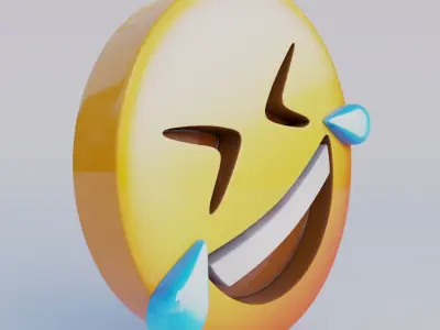 Rolling On The FLoor Laughing 3D Emoji Low-poly 3D model
