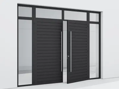 Aluminium door 50 3D model