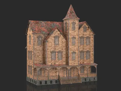 Old Medieval Abandoned House 4 3D model
