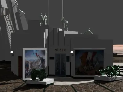 Monumental Alto de la Alianza 3D Low-poly 3D model