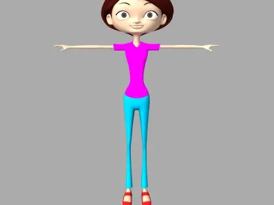 Cartoon Lisa 3D model