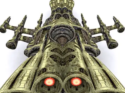 3DRT - Sci-Fi Norad Battleship - Ethev Low-poly 3D model