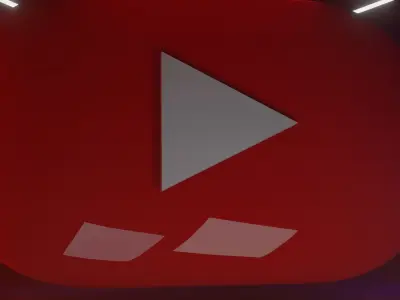 Youtube Logo For Blender Free Free 3D model