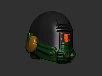 helmet high poly sculpt 3d printable ver 7 3D model 3D model 184