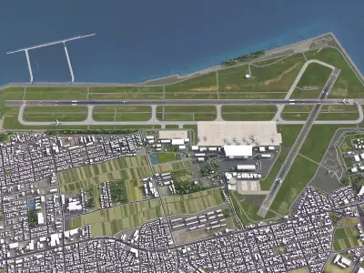 Niigata - Airport - KIJ Low-poly 3D model