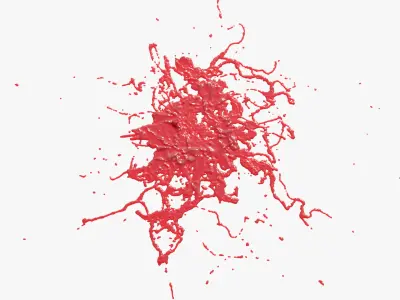 Swirly Blood Splatter Vol2 1 3D model