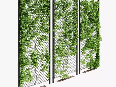 Ivy on fence three 3D model