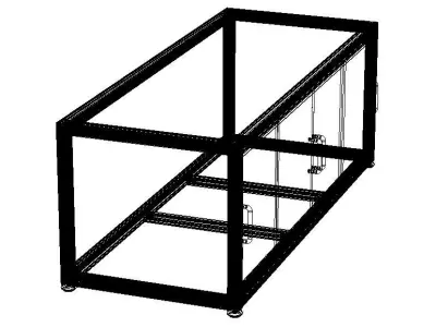 Aluminum Storage Cabinet with Sliding Doors 3D model purchase