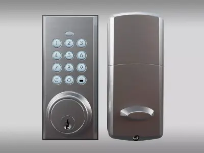 YD Digital Door Lock Low-poly 3D model