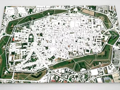 Cityscape Lucca Tuscany Italy 3D model