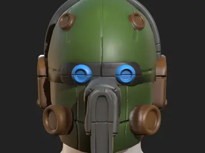 Helmet military combat soldier armor scifi  Low-poly 3D model get