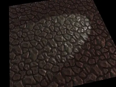 Stone Tiles Seamless texture Low-poly 3D model
