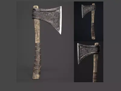 Next generation short axe Low-poly 3D model