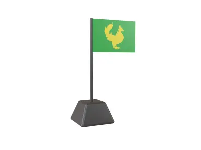Golden Hintar flag of Burma v1 001 Low-poly 3D model