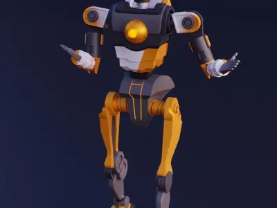 scifi robot 3D model get