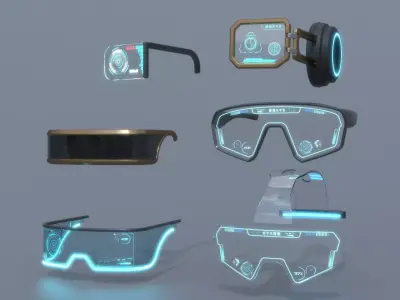  Sci fi glasses goggles and helmet pack x6