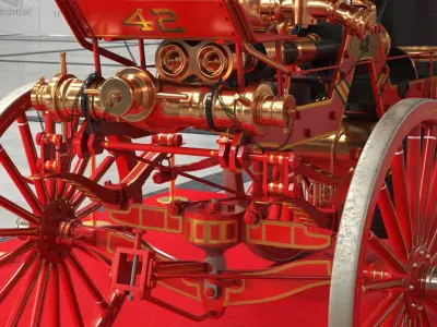  Retro Steam Fire Engine Exhibit 