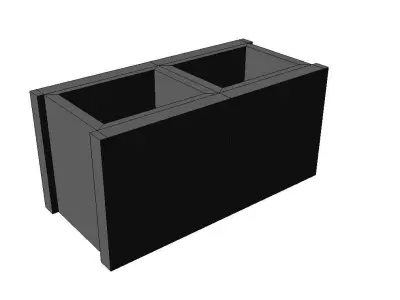 Cinder Block Low-poly 3D model