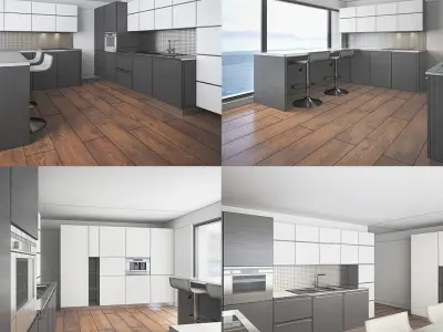 Kitchen Furniture XII 3D model