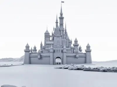Disney Castle 3d model 100 years of wonder  3D model