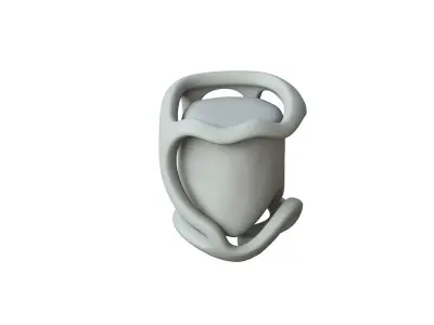 SciFi Shape Object Low Poly 12 Low-poly 3D model
