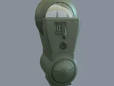 Parking Meter Low-poly 3D model