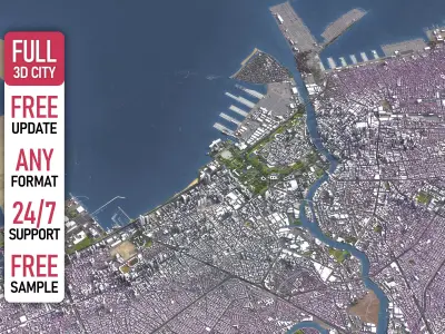 Manila - 3D City Model Low-poly 3D model