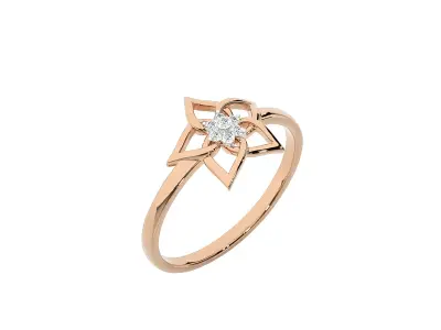 Light Minimalist Diamond Ring 3D print model 40