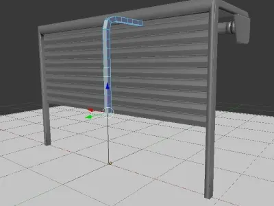 Roller Shutters rigged animated  Free low-poly 3D model