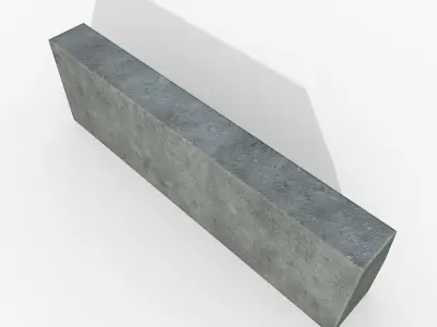 Border 1000x300x150 Low-poly 3D model