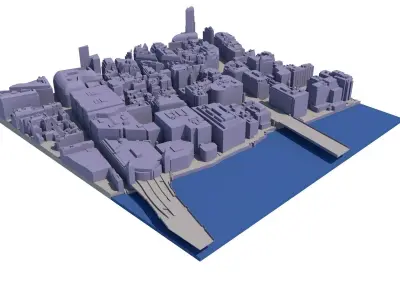 London city tile Level 2 block TQ3280 North East 3D model
