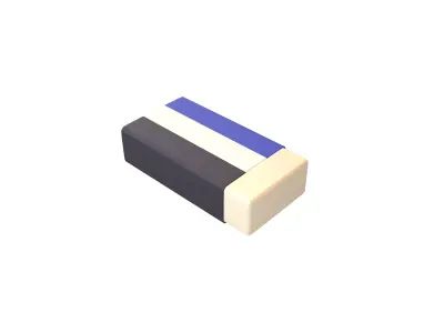 Eraser v1 002 Low-poly 3D model