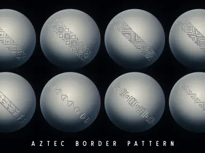 100 Aztec Border Patterns Texture