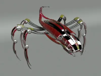 spiderbot sci-fi spider 3D model