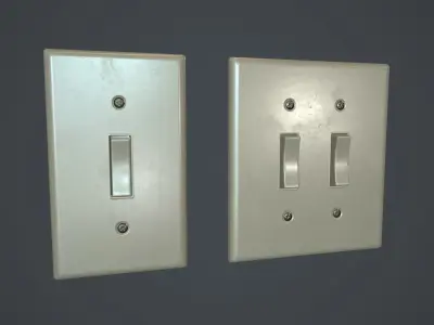 Standard Light Switch PBR Game Ready Low-poly 3D model