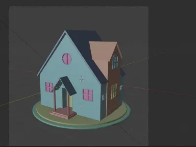 Single Family House Model 3D model