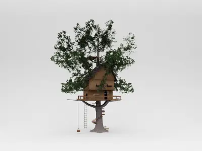treehouse tree house 3D model