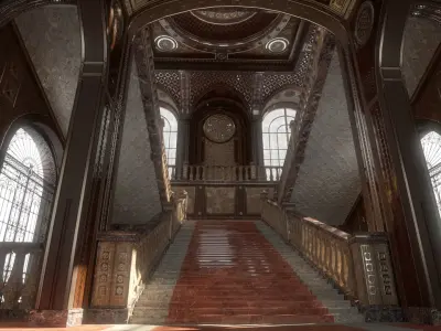  Conceptual Castle interiors Low Poly PBR Parts 1,2,3 