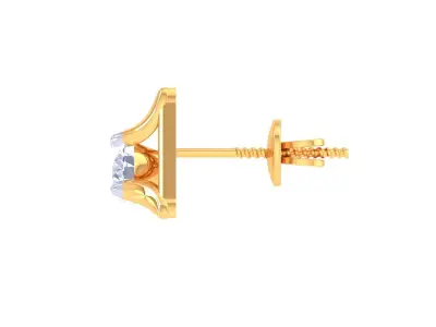 Solitaire Super Light Weight Earring Pendant Set 3D print model