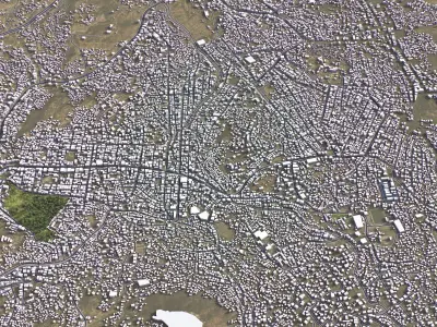 Taizz - 3D City Model Low-poly 3D model