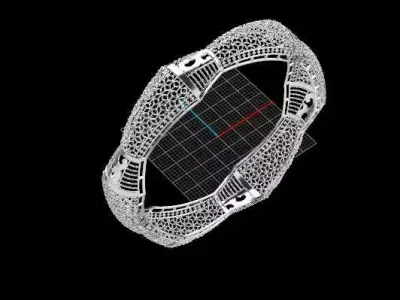 1479 Aurora Filigree Bangle 16gm 3D print model